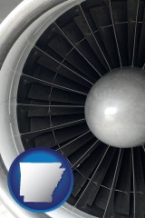 arkansas a jet aircraft engine and its turbofan blades