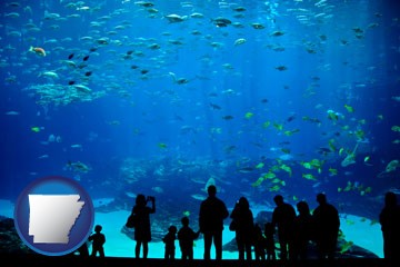 an aquarium - with Arkansas icon