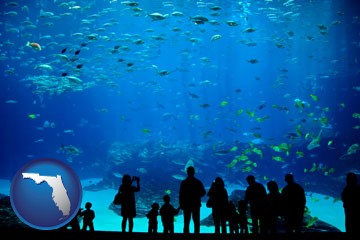 an aquarium - with Florida icon