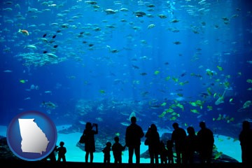 an aquarium - with Georgia icon