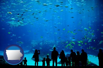 an aquarium - with Iowa icon