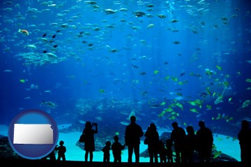an aquarium - with Kansas icon