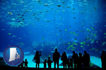an aquarium - with Rhode Island icon