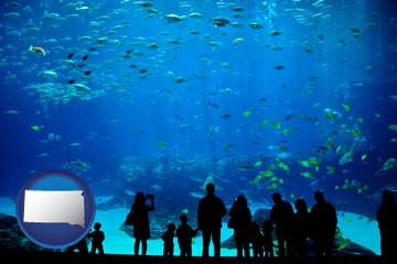 an aquarium - with South Dakota icon