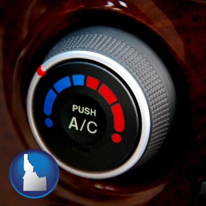 an automobile air conditioner control knob - with Idaho icon