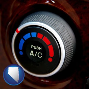 an automobile air conditioner control knob - with Nevada icon
