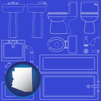 arizona a bathroom fixtures blueprint