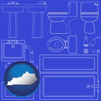 ky map icon and a bathroom fixtures blueprint