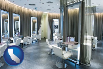 a beauty salon - with California icon
