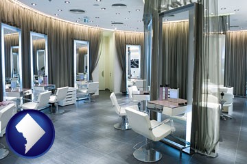 a beauty salon - with Washington, DC icon