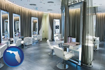 a beauty salon - with Florida icon