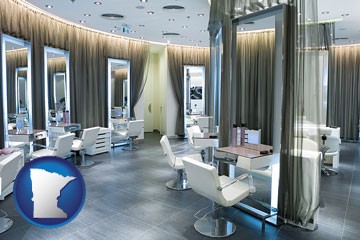 a beauty salon - with Minnesota icon