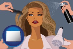 colorado map icon and beauty products