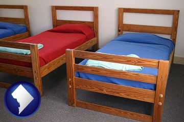 summer camp beds - with Washington, DC icon