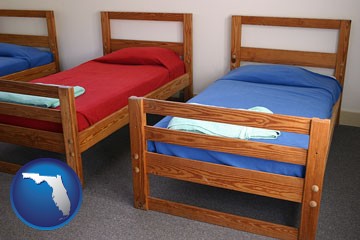 summer camp beds - with Florida icon