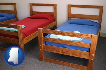 summer camp beds - with Mississippi icon