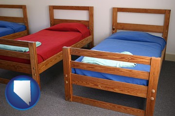 summer camp beds - with Nevada icon
