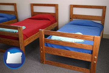 summer camp beds - with Oregon icon