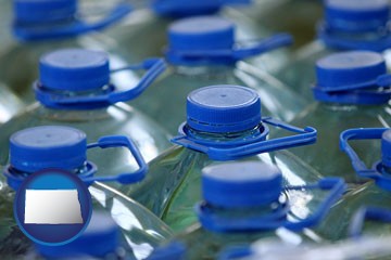 bottled water - with North Dakota icon