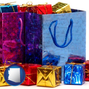 gift bags and boxes - with Arizona icon