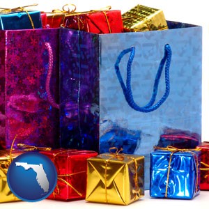 gift bags and boxes - with Florida icon