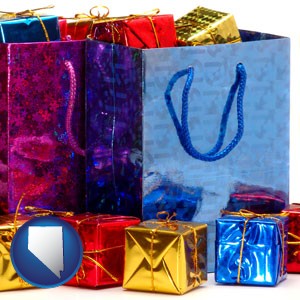 gift bags and boxes - with Nevada icon