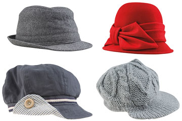 fashionable caps and hats