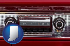 indiana a vintage car radio