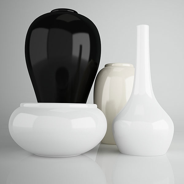 ceramic vases (3d rendering) (large image)
