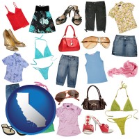california female clothing and accessories