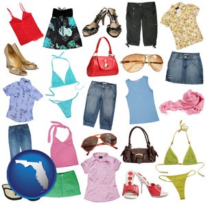 female clothing and accessories - with Florida icon