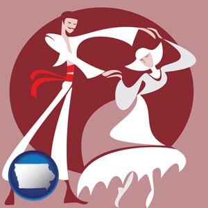 folk dance clothing - with Iowa icon