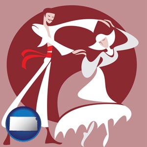 folk dance clothing - with Kansas icon
