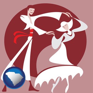 folk dance clothing - with South Carolina icon