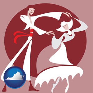folk dance clothing - with Virginia icon