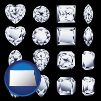 north-dakota sixteen diamonds, showing various diamond cuts