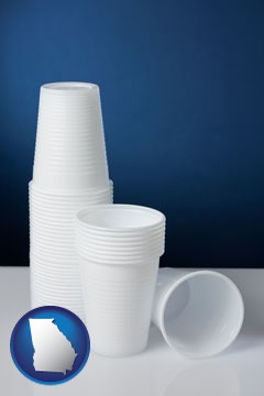 disposable cups - with Georgia icon