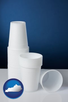 disposable cups - with Kentucky icon
