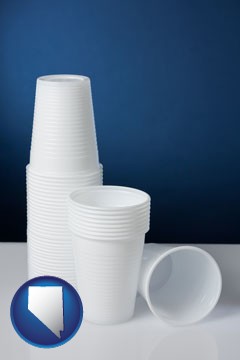 disposable cups - with Nevada icon