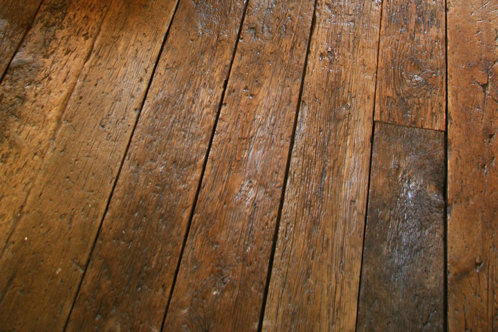 a distressed wood floor (large image)