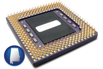a microprocessor - with Alabama icon