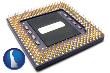 a microprocessor - with Delaware icon