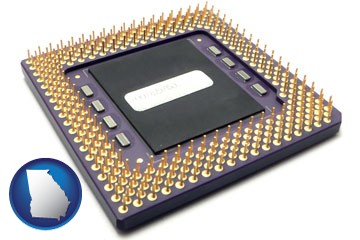 a microprocessor - with Georgia icon