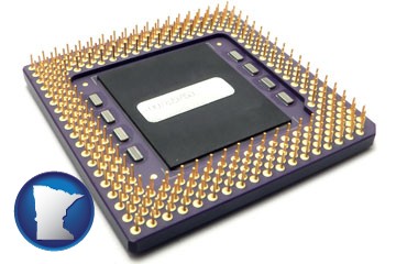 a microprocessor - with Minnesota icon