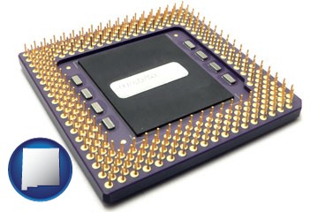 a microprocessor - with New Mexico icon