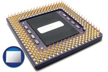 a microprocessor - with Wyoming icon