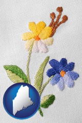maine hand-embroidered needlework