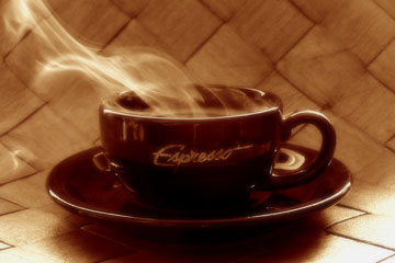 a cup of espresso coffee