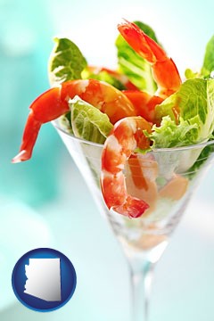 a shrimp cocktail - with Arizona icon
