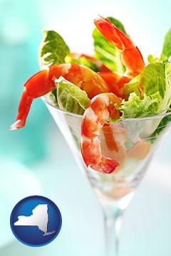 a shrimp cocktail - with New York icon